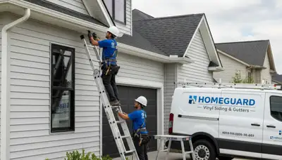 Professional gutter repair service by vinyl siding contractors in Austin, TX