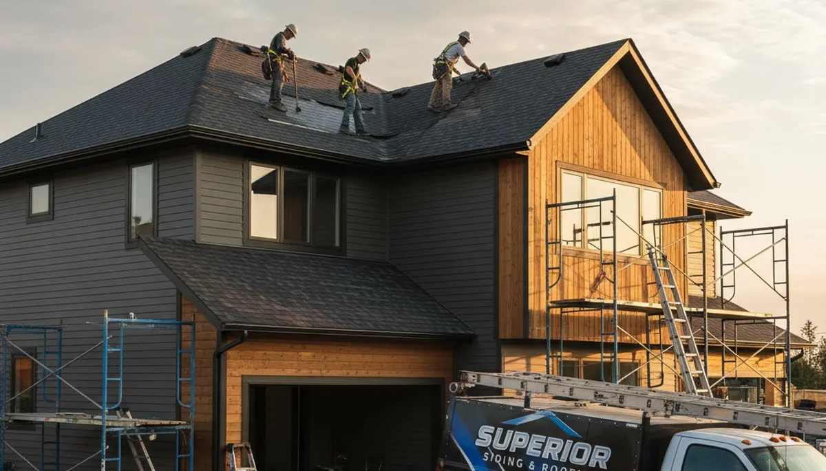 Vinyl siding installation and roof repair by local contractors in Austin, TX