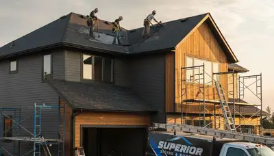Vinyl siding installation and roof repair by local contractors in Austin, TX