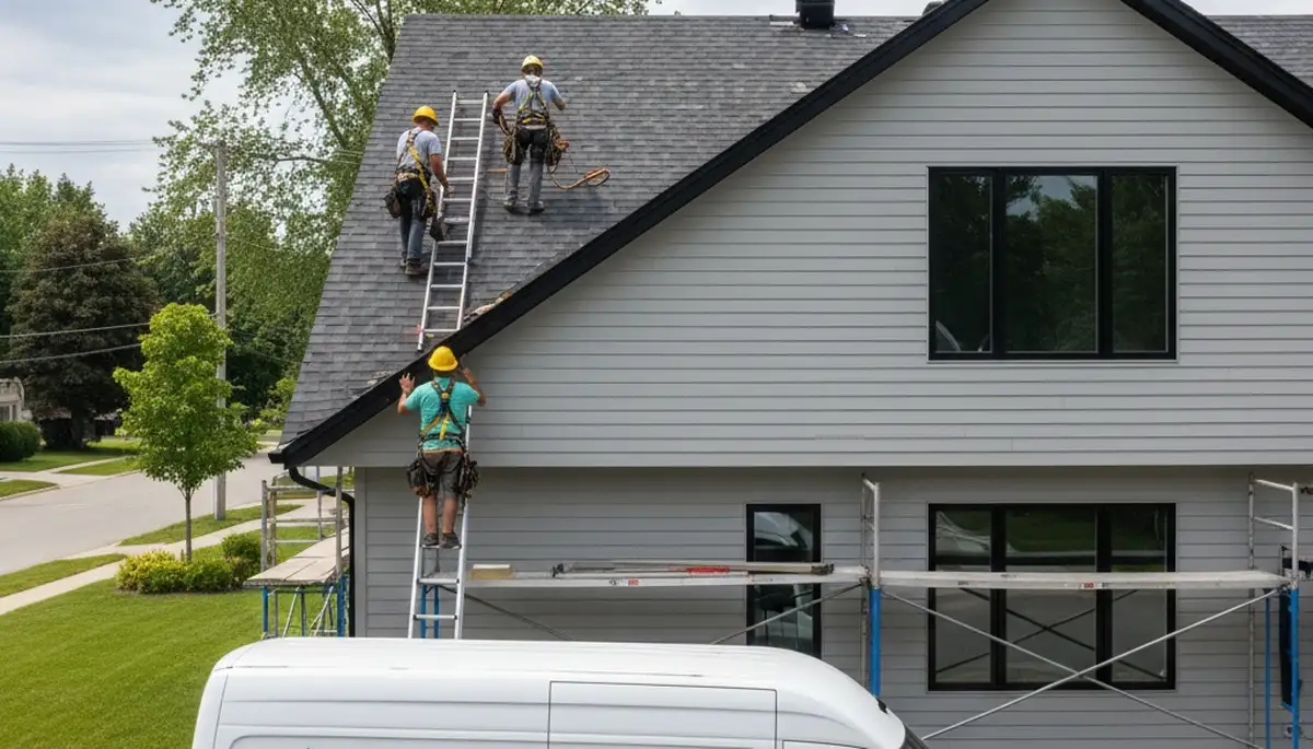 Austin, TX vinyl siding contractor installing durable home exterior siding for weather protection