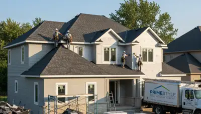 Professional vinyl siding installation on Austin, TX home by Next Level Exteriors contractors