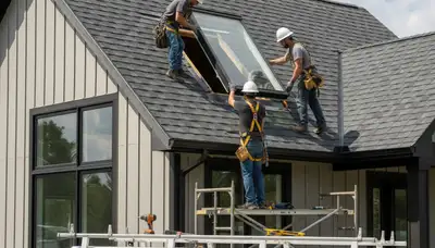 Professional skylight installation on vinyl siding home in Austin, TX by Next Level Exteriors