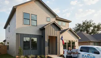 Professional vinyl siding contractors in Austin TX installing durable home exterior siding