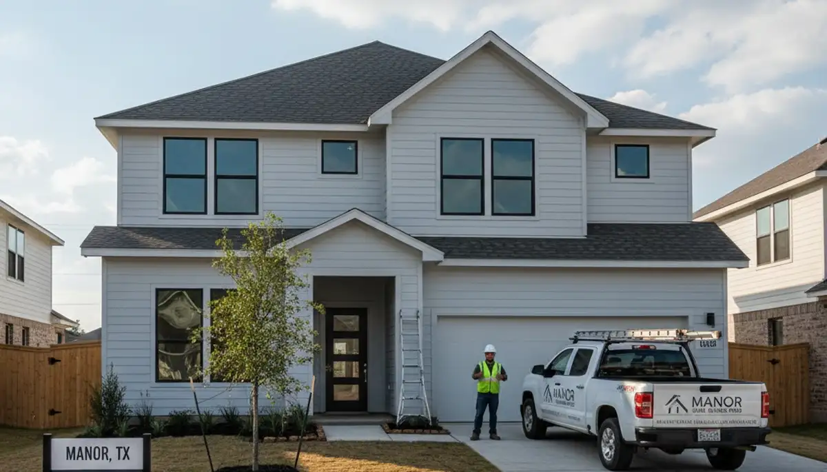 Professional vinyl siding contractors working on home exterior in Austin, TX