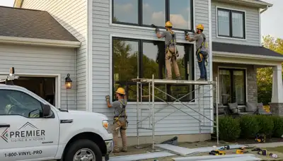 Professional window installation with vinyl siding in Austin, TX by Next Level Exteriors