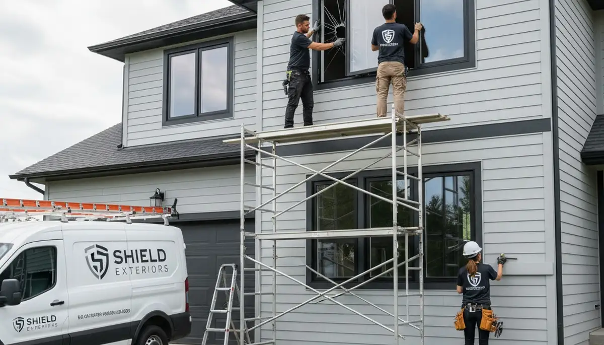 Window repair service in Austin, TX for homes and businesses by Next Level Exteriors